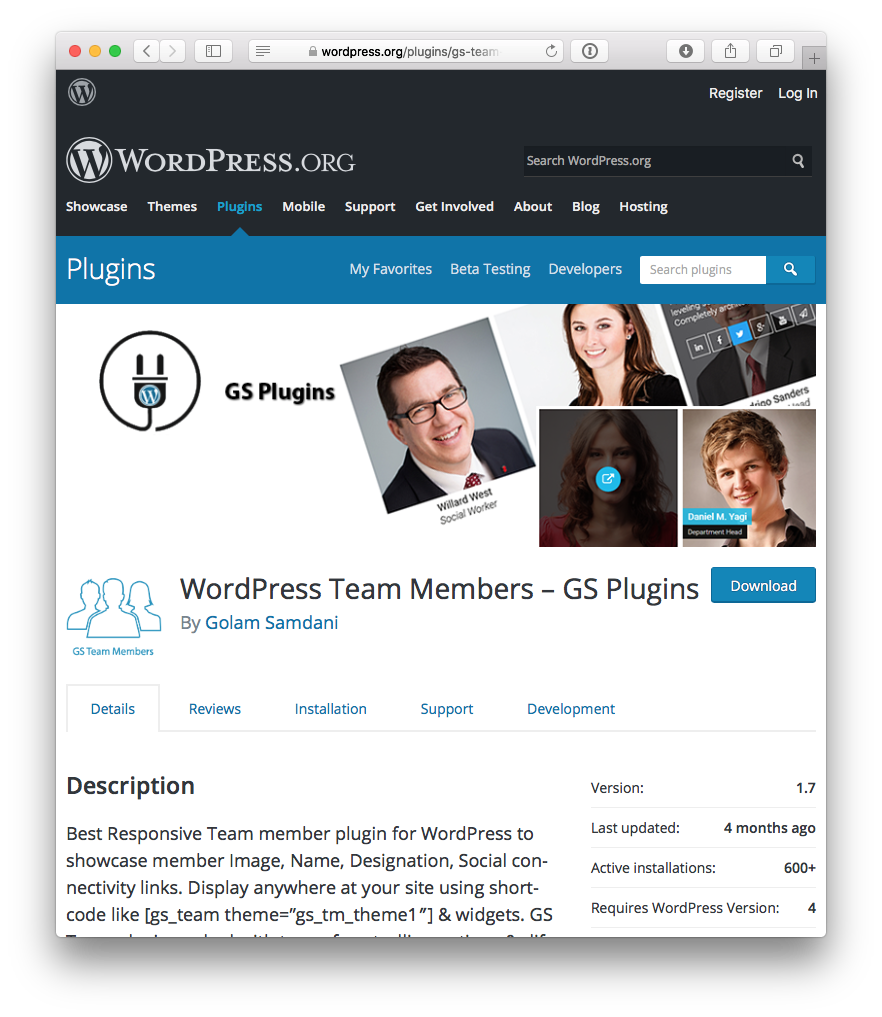 WordPress Team Members Plugin